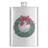 Baseball kerst heupfles (Voorkant)
