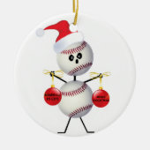 Baseball kerst keramisch ornament (Voorkant)