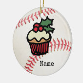 Baseball kerst keramisch ornament (Links)