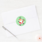 Baseball Kerst Klassieker Ronde Sticker (Envelop)