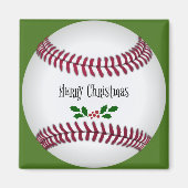 Baseball kerst magneet (Voorkant)