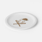 Baseball kerst papieren bordje (Gekanteld)