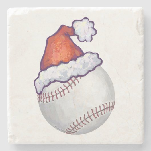 Baseball kerst stenen onderzetter (Voorkant)