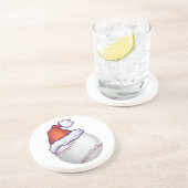 Baseball kerst zandsteen onderzetter (Zijkant)