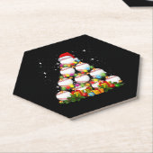 Baseball-kerstboom - Baseball Player-cadeau Kartonnen Onderzetters (Schuin)