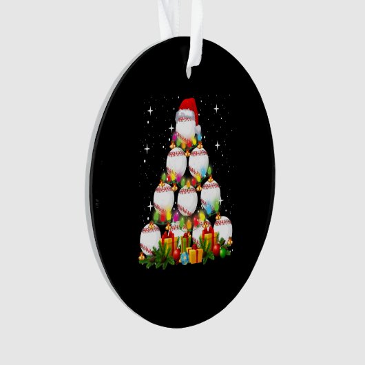 Baseball-kerstboom - Baseball Player-cadeau Ornament (voorkant)