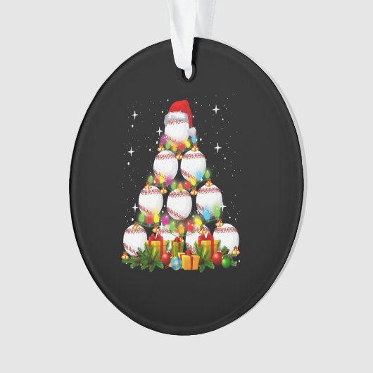Baseball-kerstboom - Baseball Player-cadeau Ornament (voorkant)