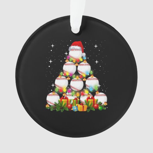 Baseball-kerstboom - Baseball Player-cadeau Ornament (voorkant)