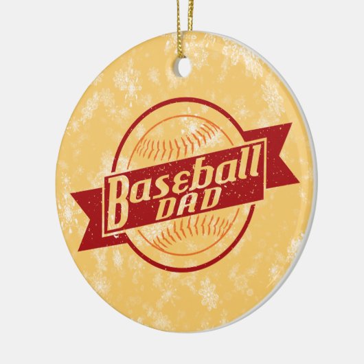 Baseball-kerstboom-Ornament, honkbalpa Keramisch Ornament (Links)