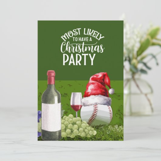 Baseball Kerstfeest opslaan de datum voor speler Kaart (Staand voorkant)