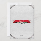 Baseball-kerstfotokaart Feestdagenkaart (Achterkant)