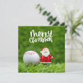 Baseball Kerstmis thema met Sinterklaas Feestdagenkaart (Staand voorkant)