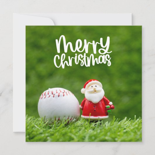 Baseball Kerstmis thema met Sinterklaas Feestdagenkaart (Voorkant)