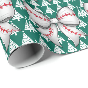 Baseball Kerstmis thema voor de speler Cadeaupapier