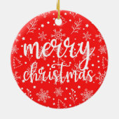 Baseball Kerstmis thema voor de speler Keramisch Ornament (Achterkant)