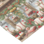 Baseball Kerstmis thema voor de speler Tafelkleed (Gekanteld)