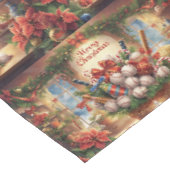 Baseball Kerstmis thema voor de speler Tafelkleed (Gekanteld)