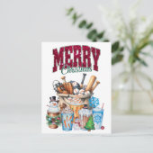 Baseball kerstthema feestdagenkaart (Staand voorkant)