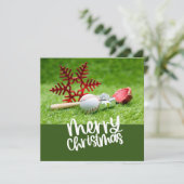 Baseball kerstthema feestdagenkaart (Staand voorkant)