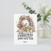 Baseball kerstthema feestdagenkaart (Staand voorkant)