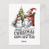 Baseball kerstthema feestdagenkaart (Voorkant)