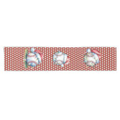 Baseball kerstthema korte tafelloper (Horizontaal)