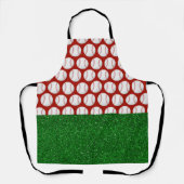 Baseball kerstthema schort (Voorkant)