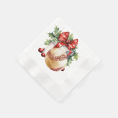 Baseball kerstthema servet (Hoek)
