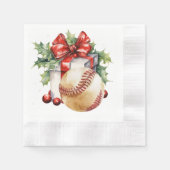 Baseball kerstthema servet (Voorkant)