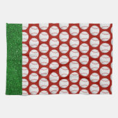 Baseball kerstthema theedoek (Horizontaal)