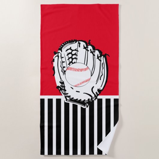 Baseball-keukenhanddoek Strandlaken (Voorkant)