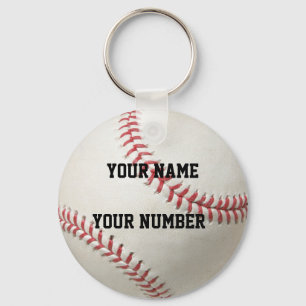 Baseball Keychain ID Label JOUW NAAM & Aantal
