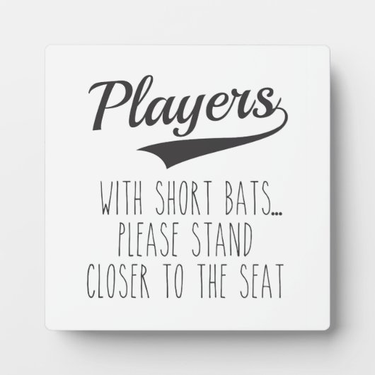 Baseball Kind Bathroom Funny Bathroom Sign. Fotoplaat (Voorkant)