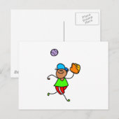 Baseball-Kind Briefkaart (Voorkant / Achterkant)
