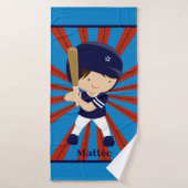 Baseball Kind Custom Bath Towel for Boys Badhanddoek (Badhanddoek)