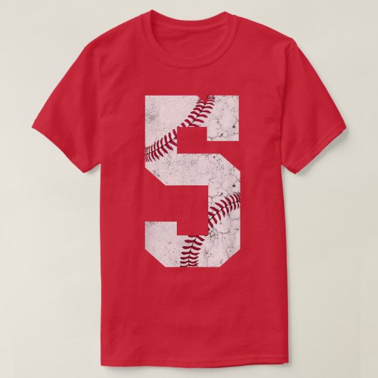 Baseball Kinder 5th Birthday Gift for Boy Girl Vij T-shirt (Design voorkant)