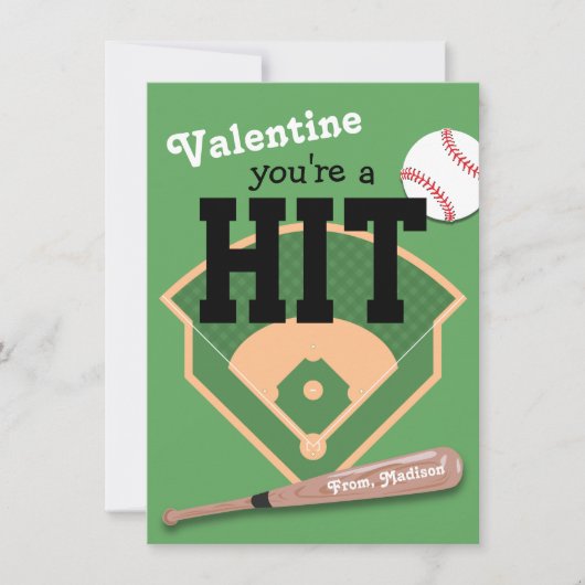 Baseball Kinder Classroom Valentijn Feestdagenkaart (Voorkant)