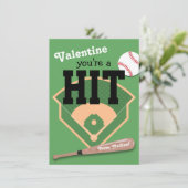 Baseball Kinder Classroom Valentijn Feestdagenkaart (Staand voorkant)