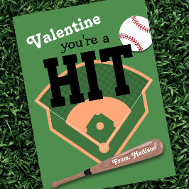 Baseball Kinder Classroom Valentijn Feestdagenkaart