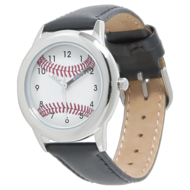 Baseball Kinder Roestvrij staal Watch Horloge (Gekanteld)