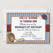 Baseball Kinderen Birthday Uitnodiging (Voorkant)