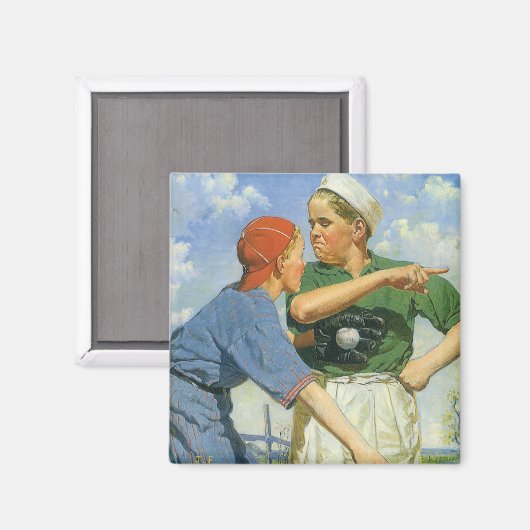  Baseball, Kinderen, Jongens die Sporten Magneet (Voorkant / Achterkant)