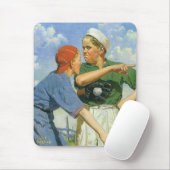 Baseball, Kinderen, Jongens die Sporten Muismat (Met muis)