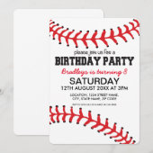 Baseball Kinderen van Birthday Kaart (Voorkant / Achterkant)