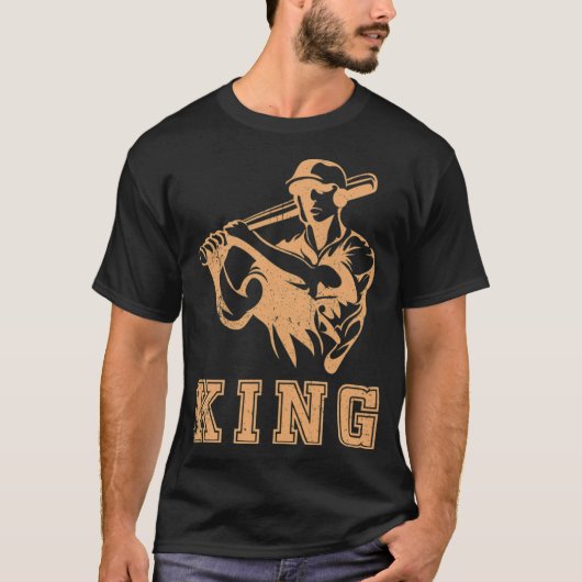 Baseball King en Baseball Baseball T-shirt (Voorkant)