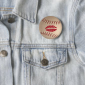 baseball kiss badge ronde button 5,7 cm (In situ)