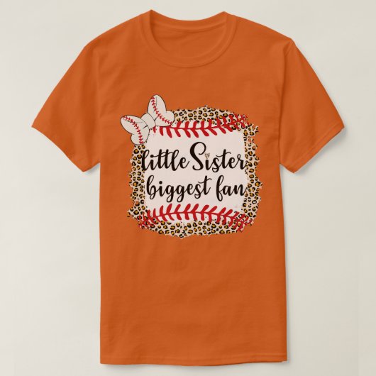 Baseball kleine zuster grootste ventilator voor ho t-shirt (Design voorkant)