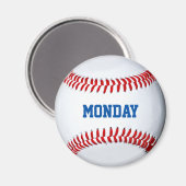 Baseball-koelkast Magnet-dag van de week Magneet (Voorkant / Achterkant)