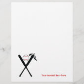 Baseball kruiste vleermuizen en pet zwart, rood (Voorkant)