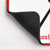 Baseball kruiste vleermuizen en pet zwart, rood muismat (Hoek)